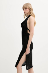 Šaty IRO černá barva, mini, přiléhavé, WM33MATIE