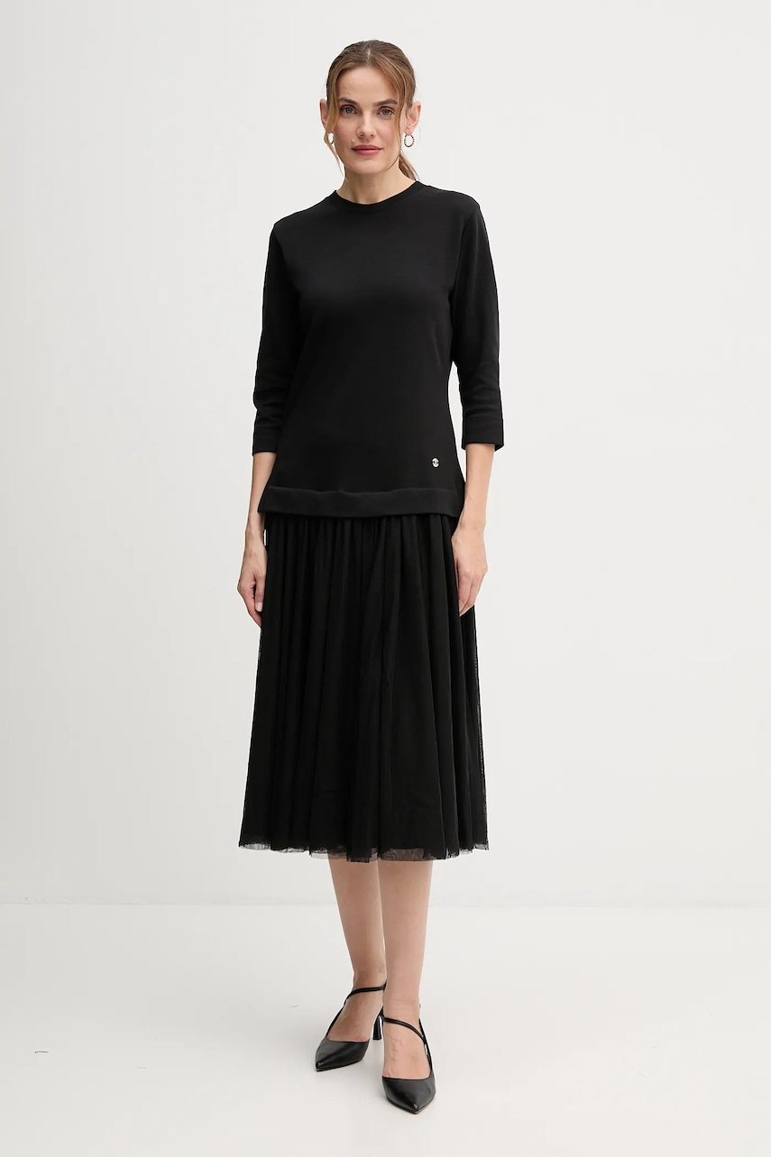 Šaty Joop! černá barva, midi, 30047770