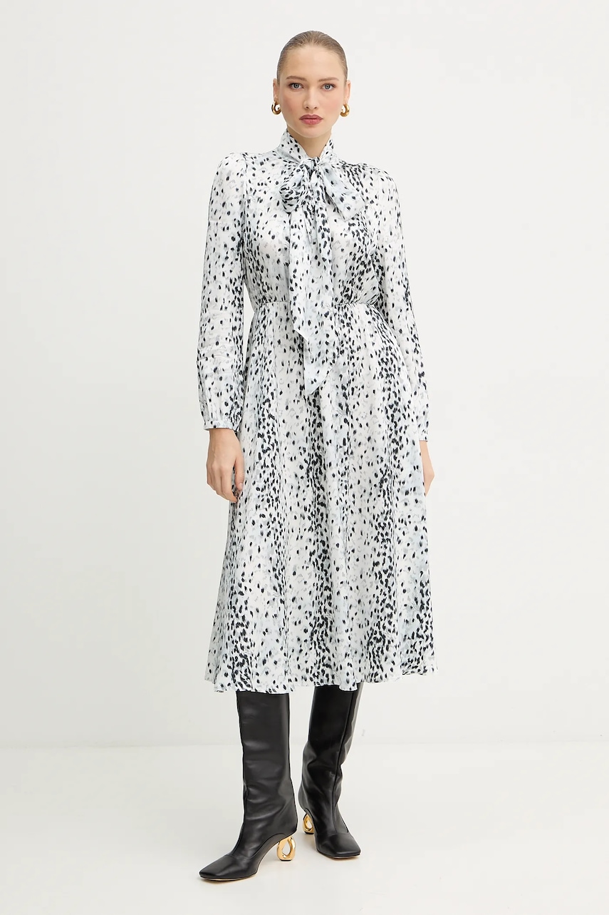 Šaty Karl Lagerfeld béžová barva, midi, A4W13038