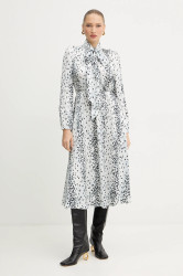 Šaty Karl Lagerfeld béžová barva, midi, A4W13038