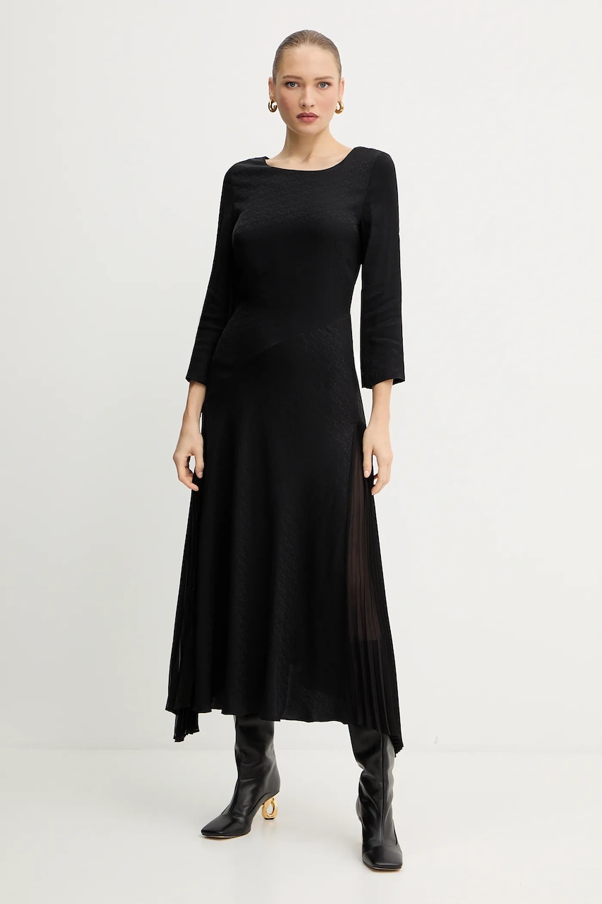 Šaty Karl Lagerfeld černá barva, maxi, A4W13037