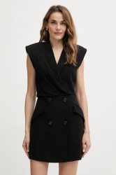 Šaty Karl Lagerfeld černá barva, mini, přiléhavé, B1W13051
