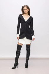 Šaty Karl Lagerfeld černá barva, mini, přiléhavé