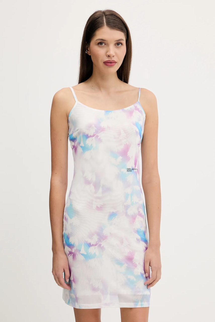 Šaty Karl Lagerfeld Jeans bílá barva, mini, A3W13011