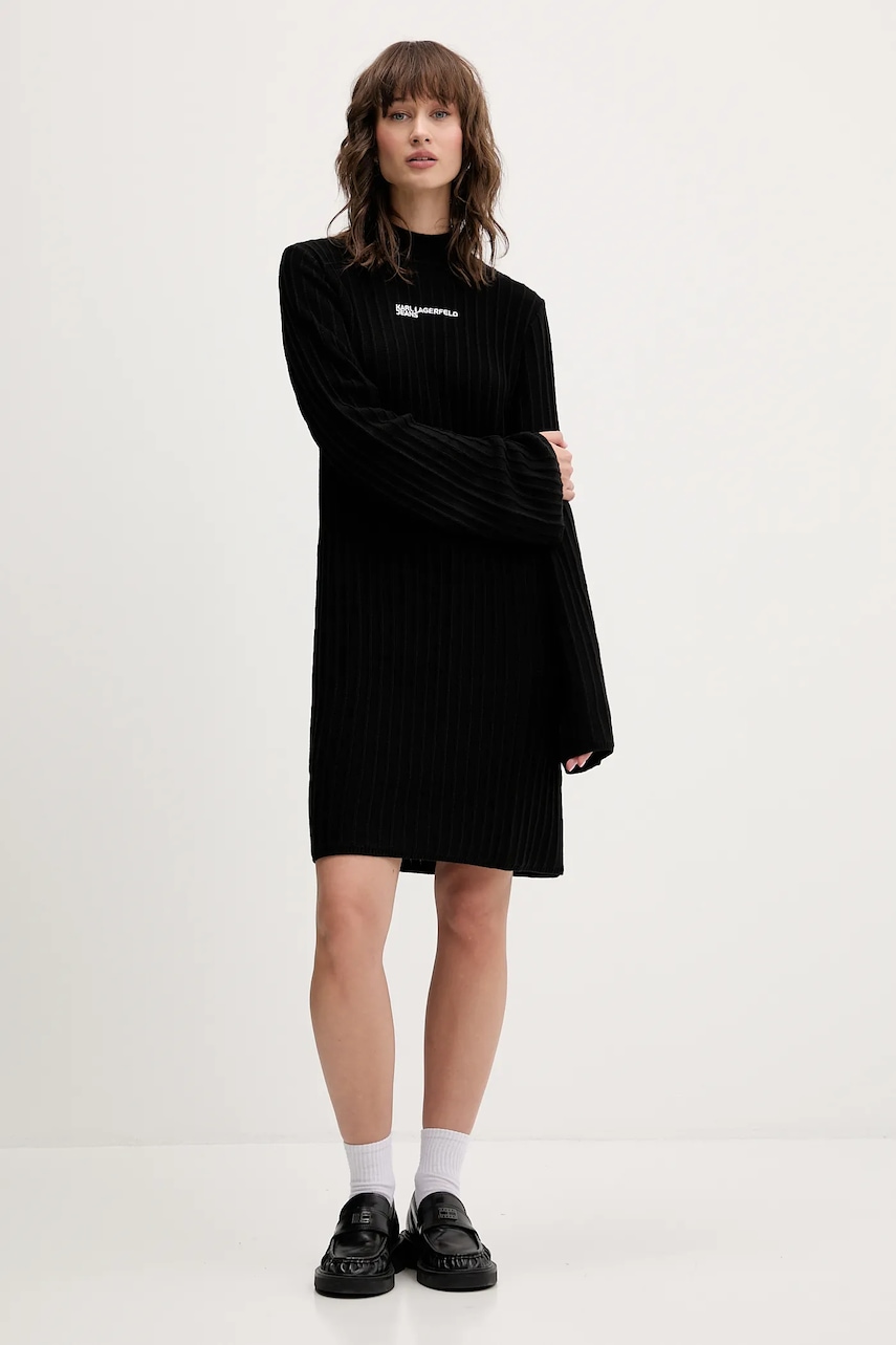 Šaty Karl Lagerfeld Jeans černá barva, mini, A4W13012