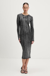 Šaty Karl Lagerfeld Jeans šedá barva, midi, přiléhavé, B1W13055