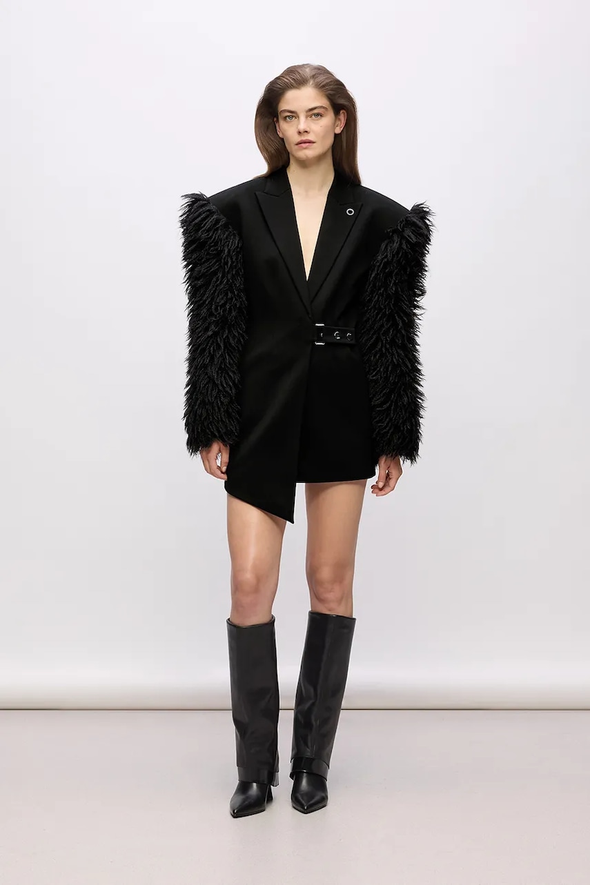 Šaty Karl Lagerfeld Studio černá barva, mini, přiléhavé, A4W13061