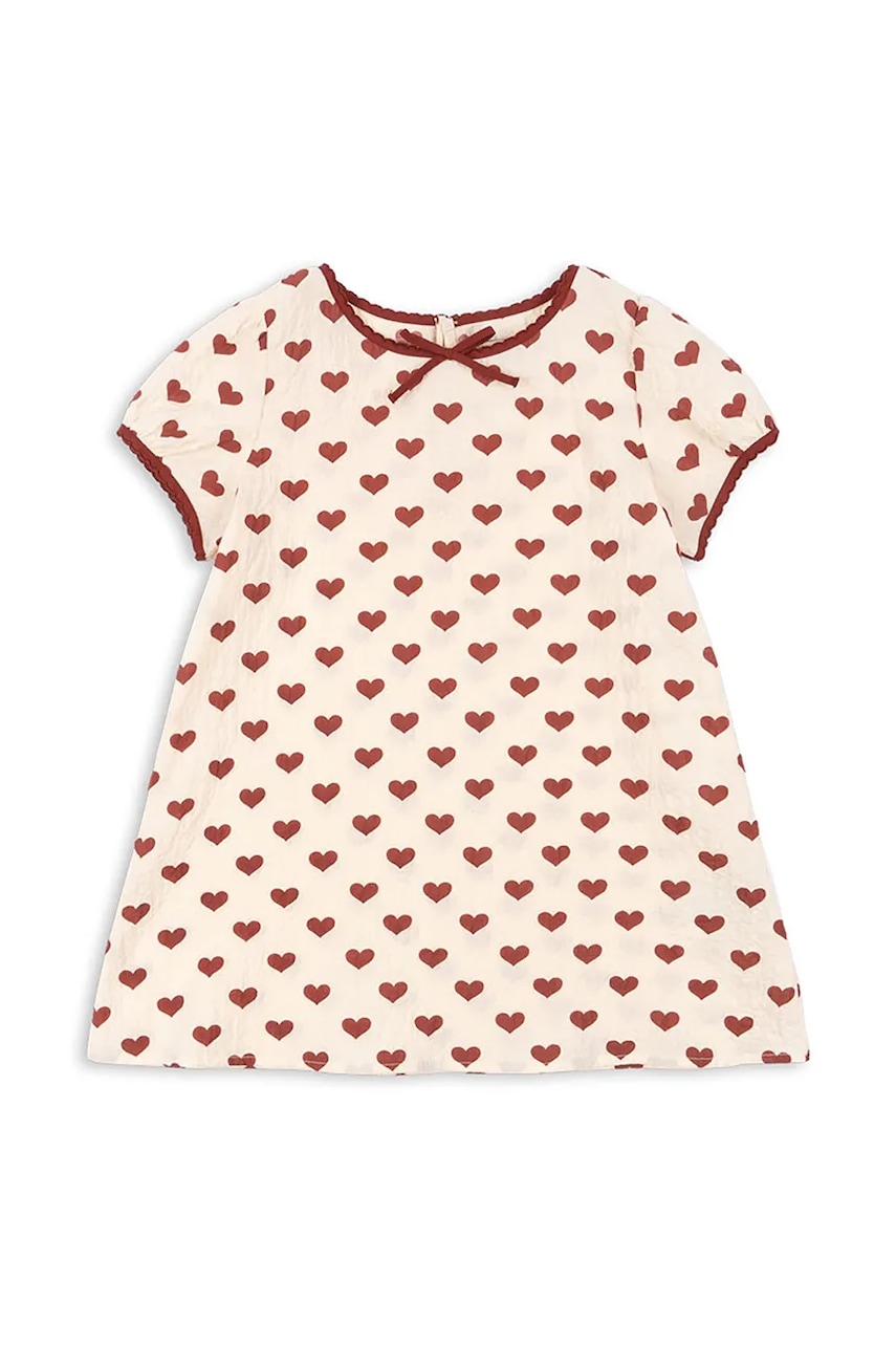 Šaty Konges Sløjd AVA SLIP DRESS GOTS béžová barva, mini, KS103236