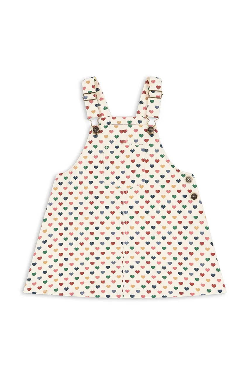 Šaty Konges Sløjd FRANKIE OVERALL DRESS GOTS béžová barva, maxi, KS103181