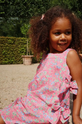 Šaty Konges Sløjd PACEY BOW DRESS GOTS růžová barva, mini, KS103063