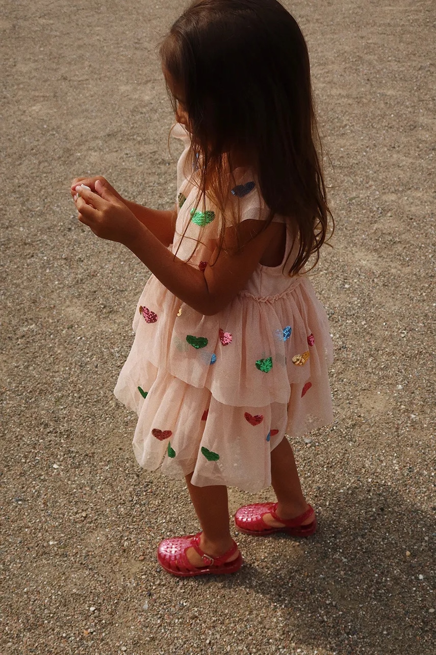 Šaty Konges Sløjd YVONNE FAIRY DRESS oranžová barva, mini, KS103058