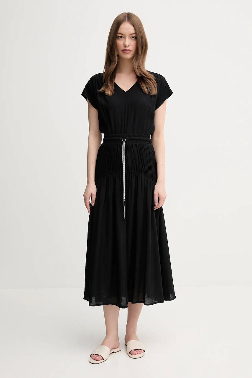 Šaty La Petite Française RAYAN černá barva, midi, RAYAN