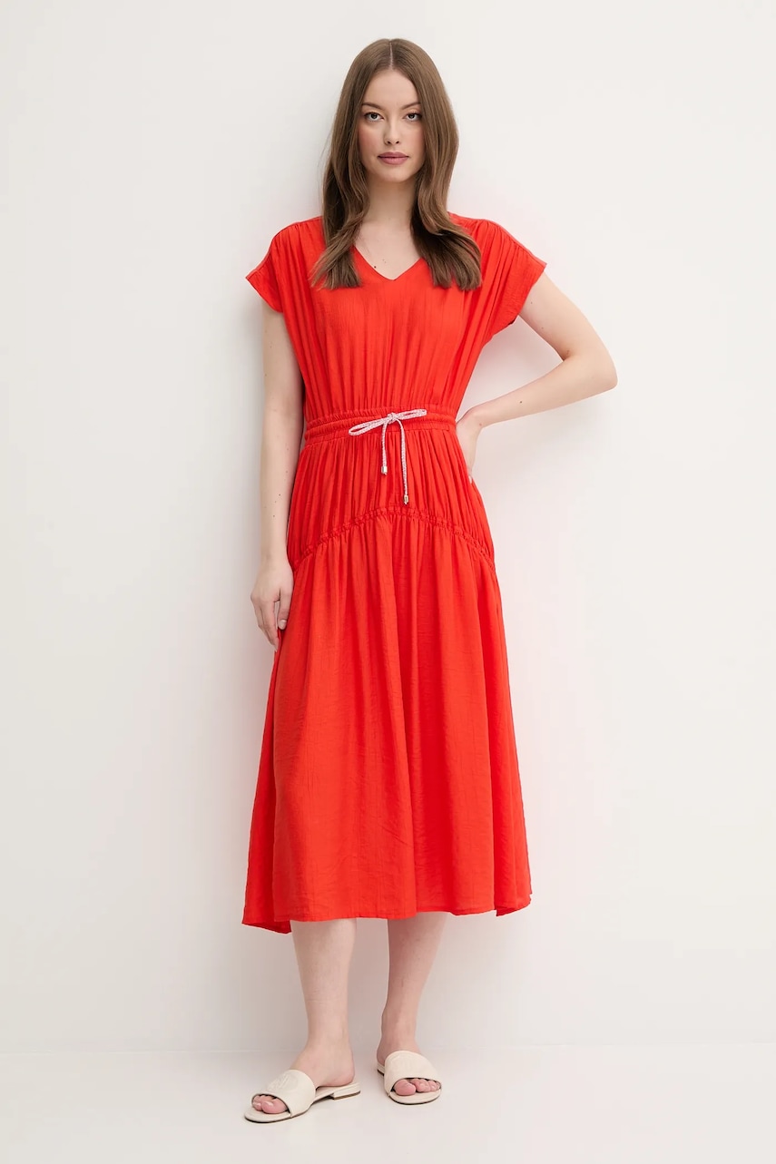 Šaty La Petite Française RAYAN oranžová barva, midi, RAYAN