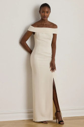 Šaty Lauren Ralph Lauren béžová barva, maxi, přiléhavé, 253982109