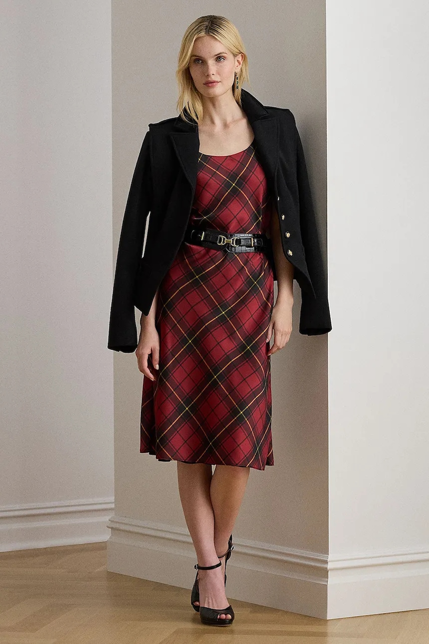 Šaty Lauren Ralph Lauren černá barva, midi, 200979919