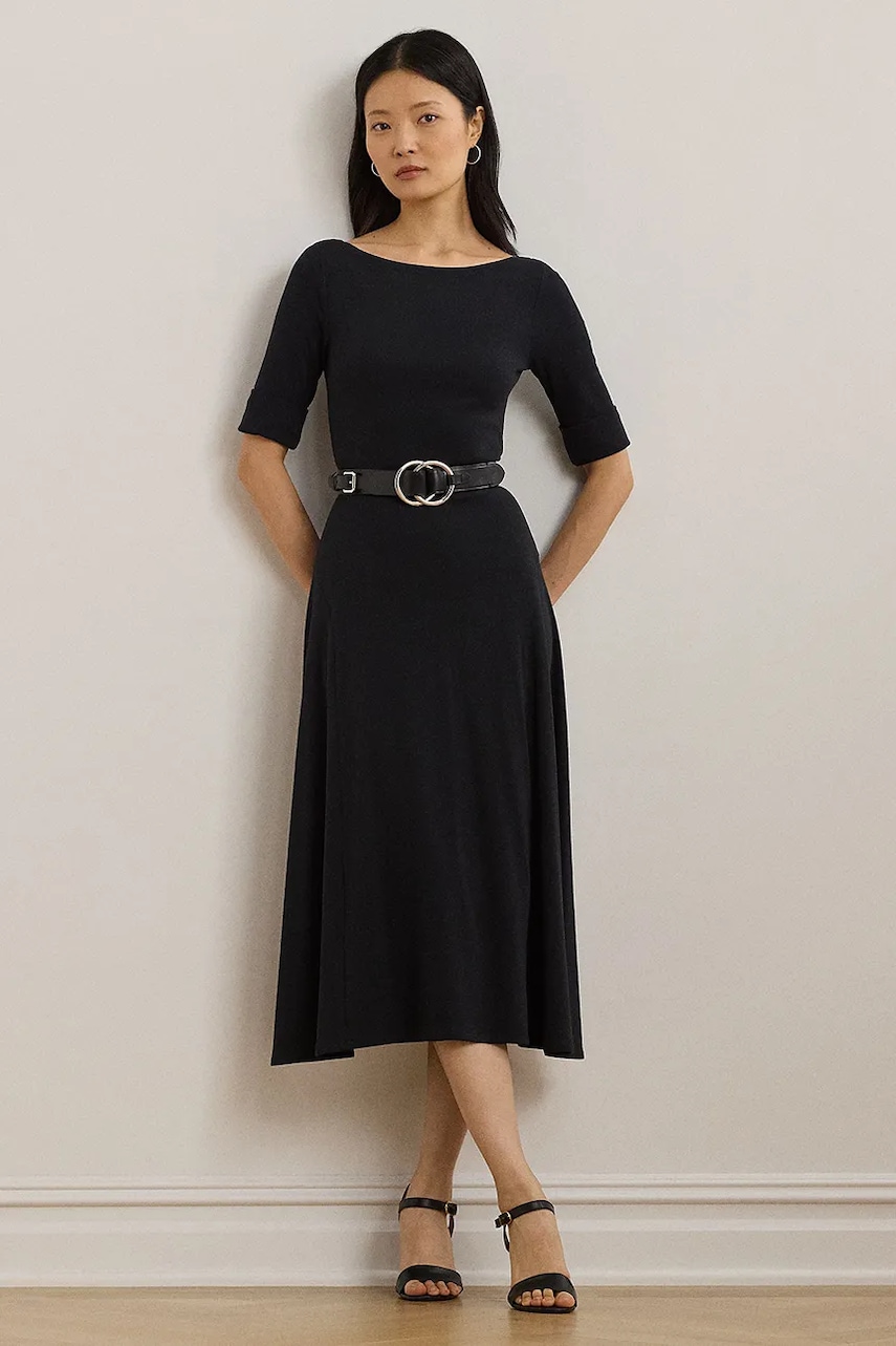 Šaty Lauren Ralph Lauren černá barva, mini, 200973599