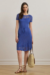 Šaty Lauren Ralph Lauren modrá barva, midi, 200971142