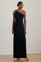 Šaty Lauren Ralph Lauren tmavomodrá barva, maxi, přiléhavé, 253980922