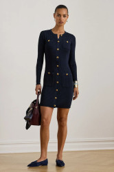 Šaty Lauren Ralph Lauren tmavomodrá barva, mini, přiléhavé, 200P03458