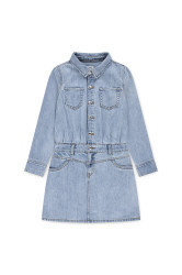 Šaty Levi's LS WESTERN DRESS modrá barva, mini, 4EN476