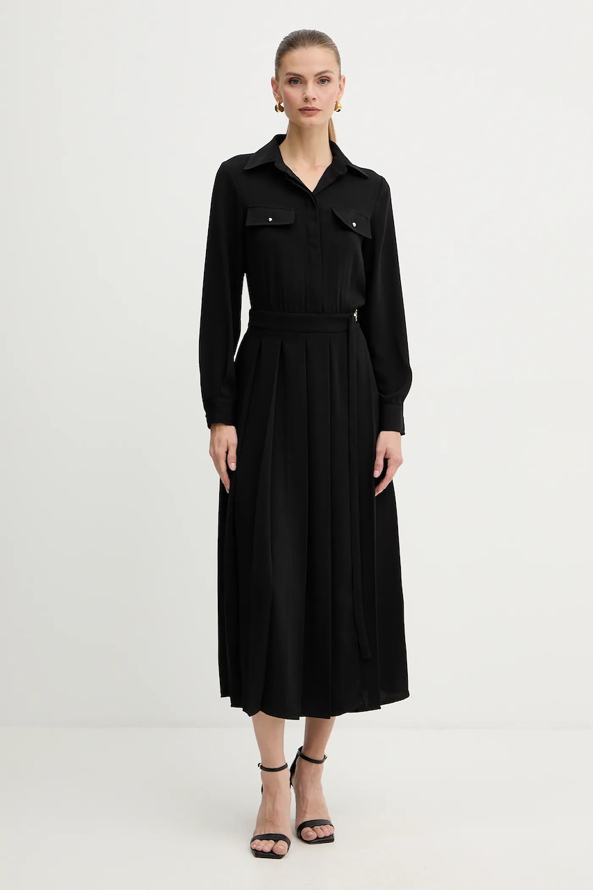 Šaty Liu Jo černá barva, midi, MF5145 T4241