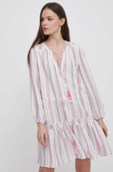 Šaty lněné Pepe Jeans DEBBIE