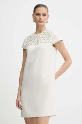 Šaty Luisa Spagnoli béžová barva, mini, 542412