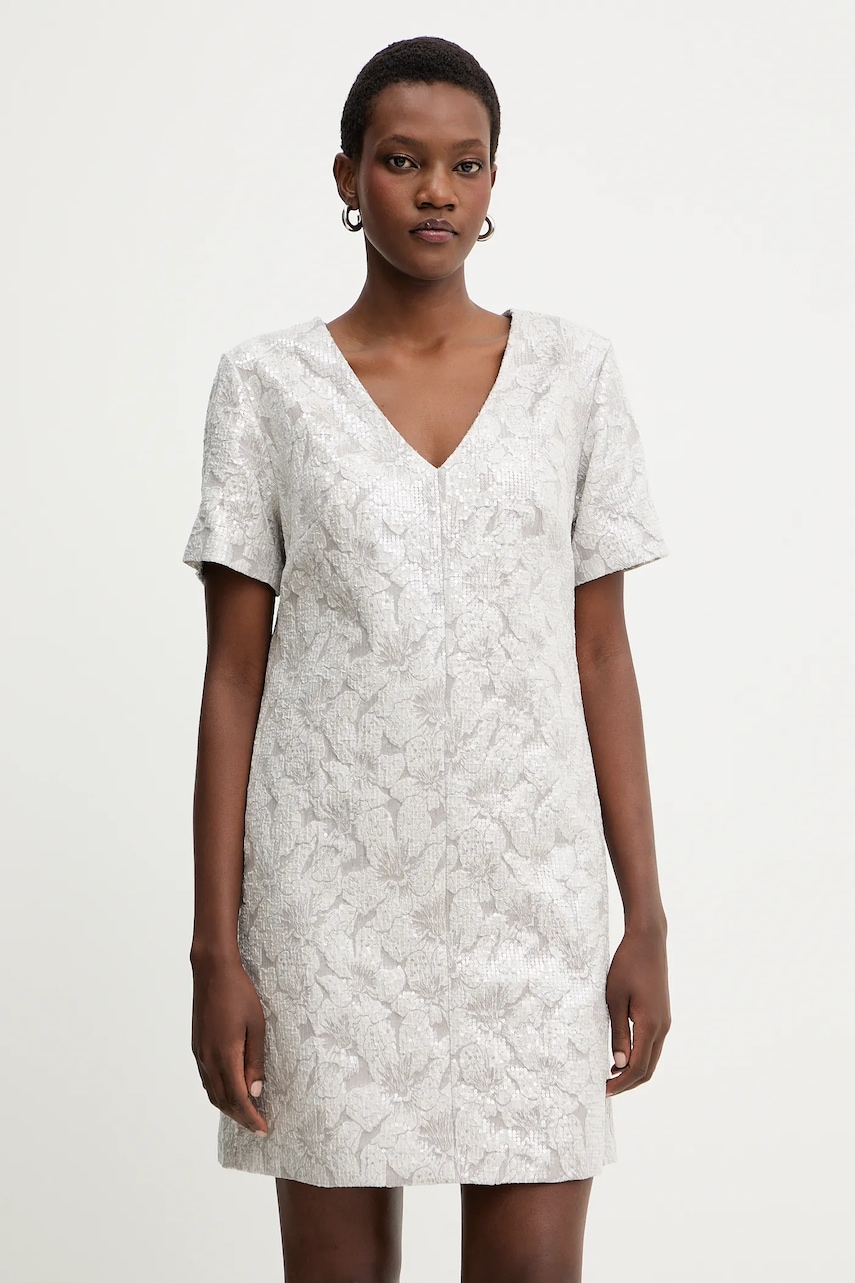 Šaty Luisa Spagnoli stříbrná barva, mini, 542313