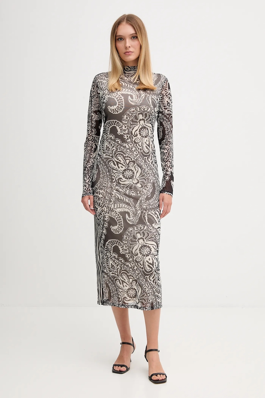 Šaty Marc Aurel černá barva, midi, přiléhavé, 6574-7000-73868