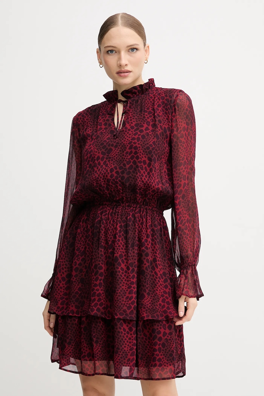 Šaty Marc Aurel červená barva, mini, 6572-1010-93471