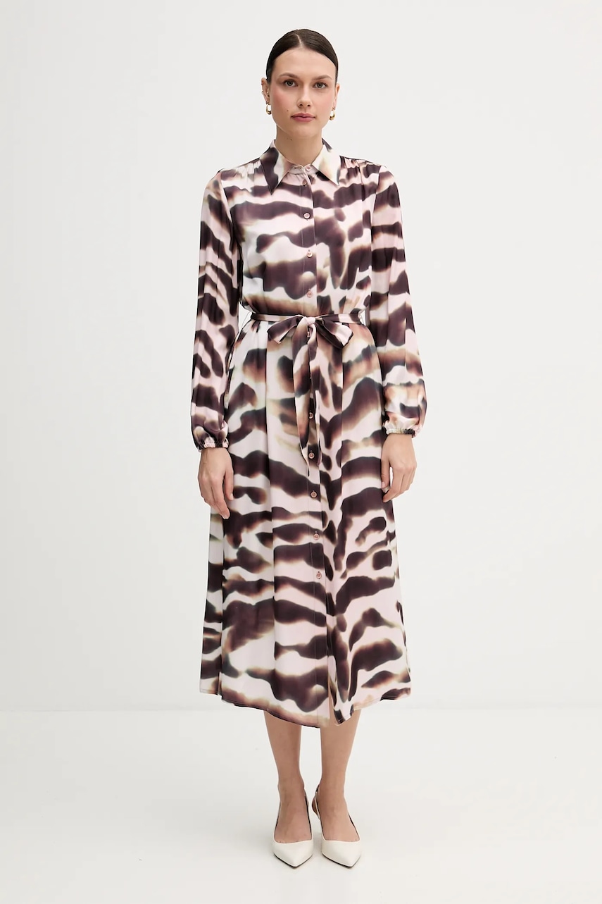 Šaty Marc Aurel růžová barva, midi, 6576-1000-24817