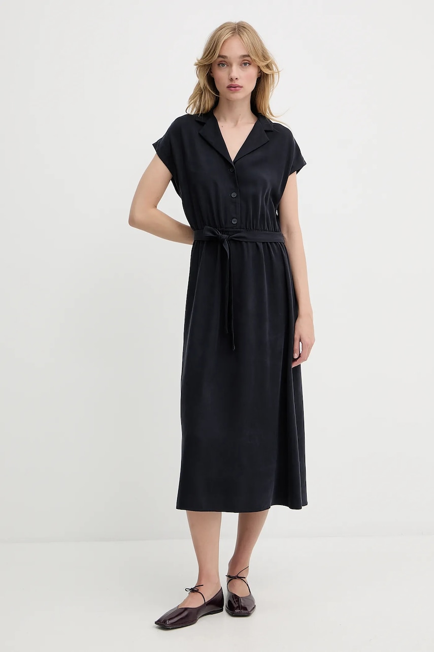 Šaty Marc O'Polo tmavomodrá barva, midi, 5000006770