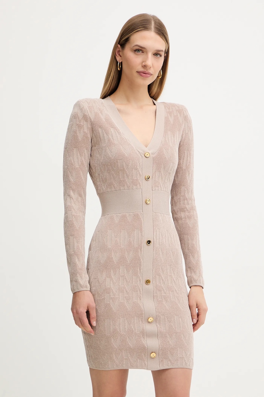 Šaty Marciano by Guess ADELE béžová barva, mini, přiléhavé, 5BGK04 5661Z