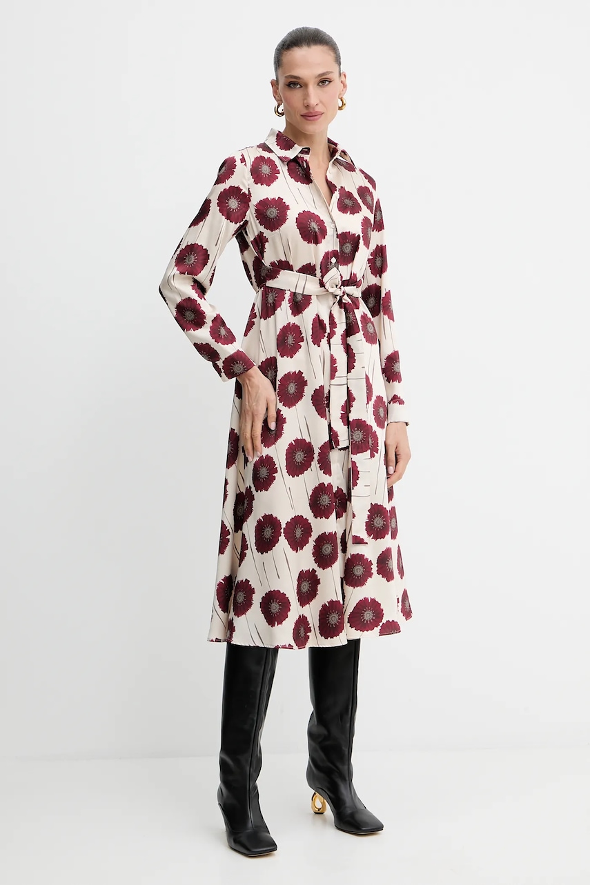 Šaty Marella Emme by Marella béžová barva, midi, 2525226101200