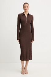 Šaty Marella hnědá barva, maxi, přiléhavé, 2523626014200