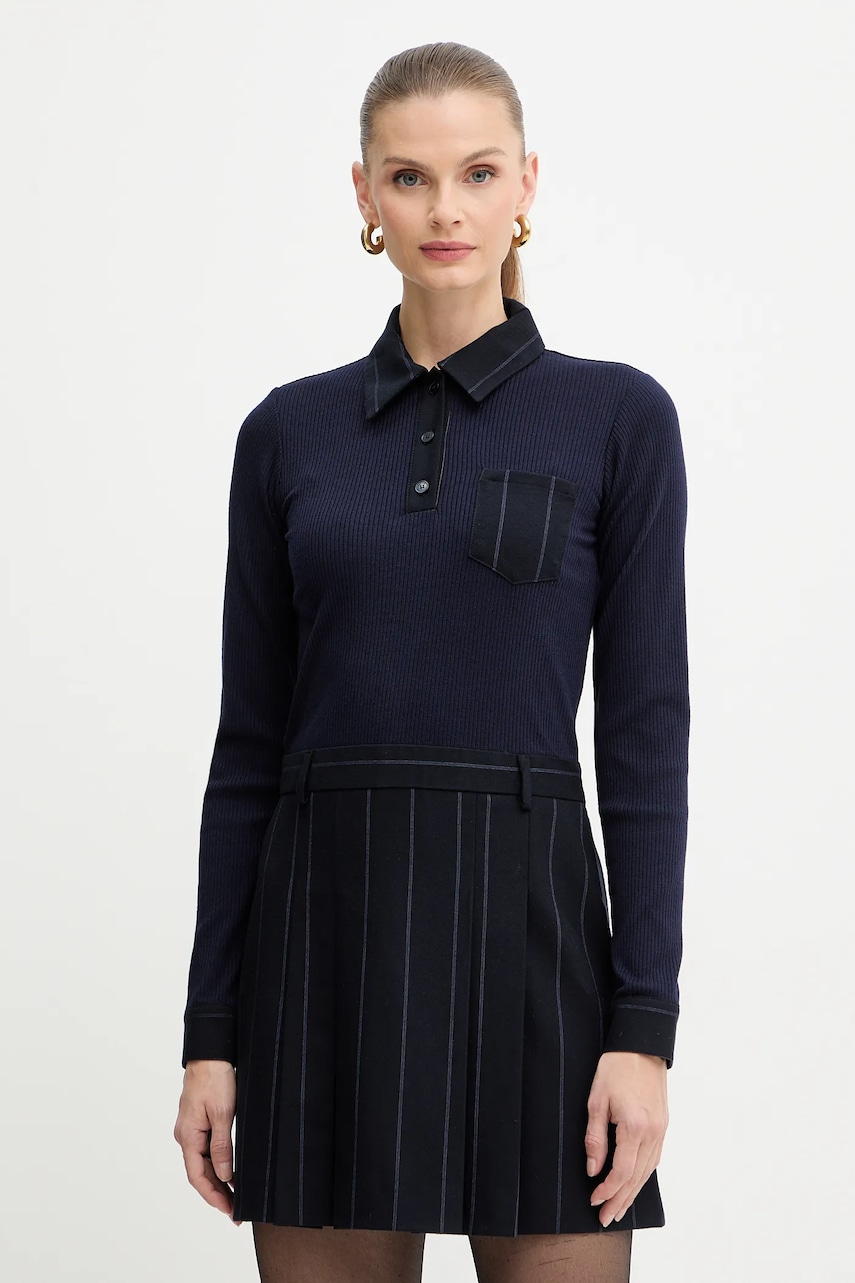 Šaty MAX&Co. tmavomodrá barva, mini, 2526226053200