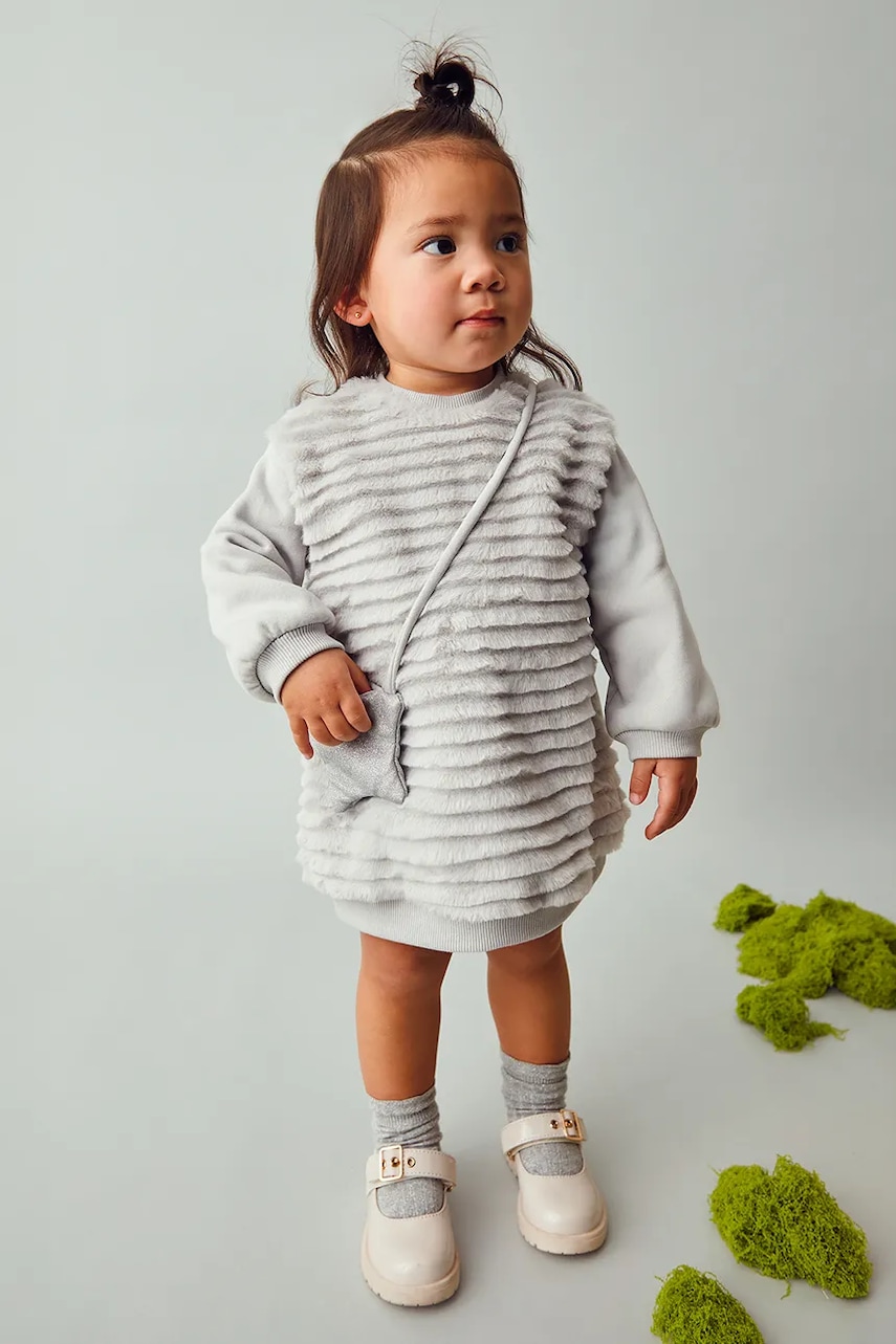 Šaty Mayoral šedá barva, mini, 2919