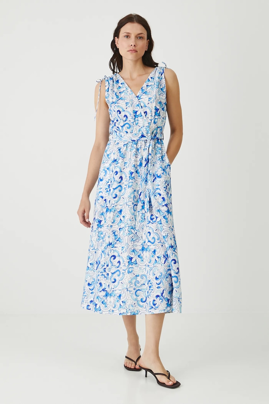 Šaty Medicine bílá barva, midi