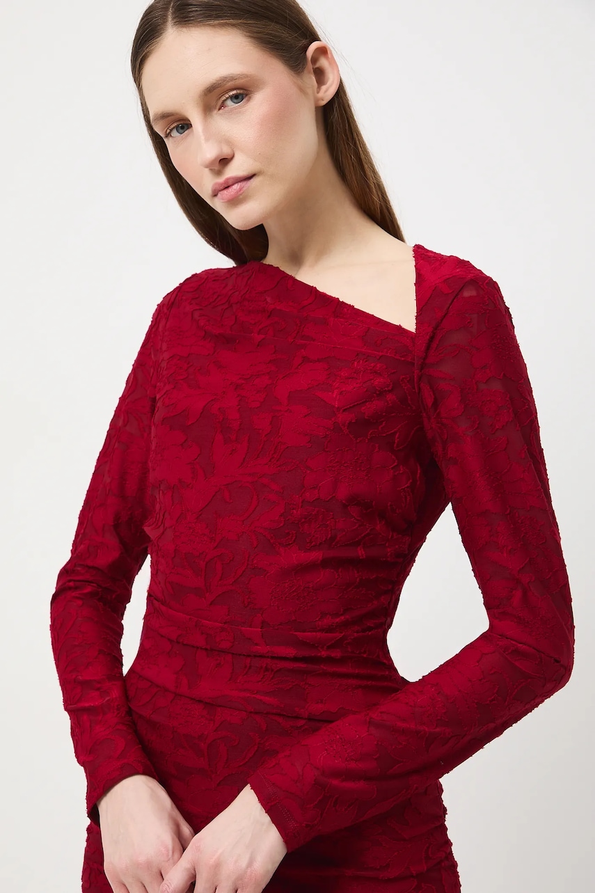 Šaty Medicine červená barva, mini, přiléhavé