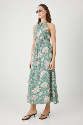 Šaty Medicine tyrkysová barva, maxi