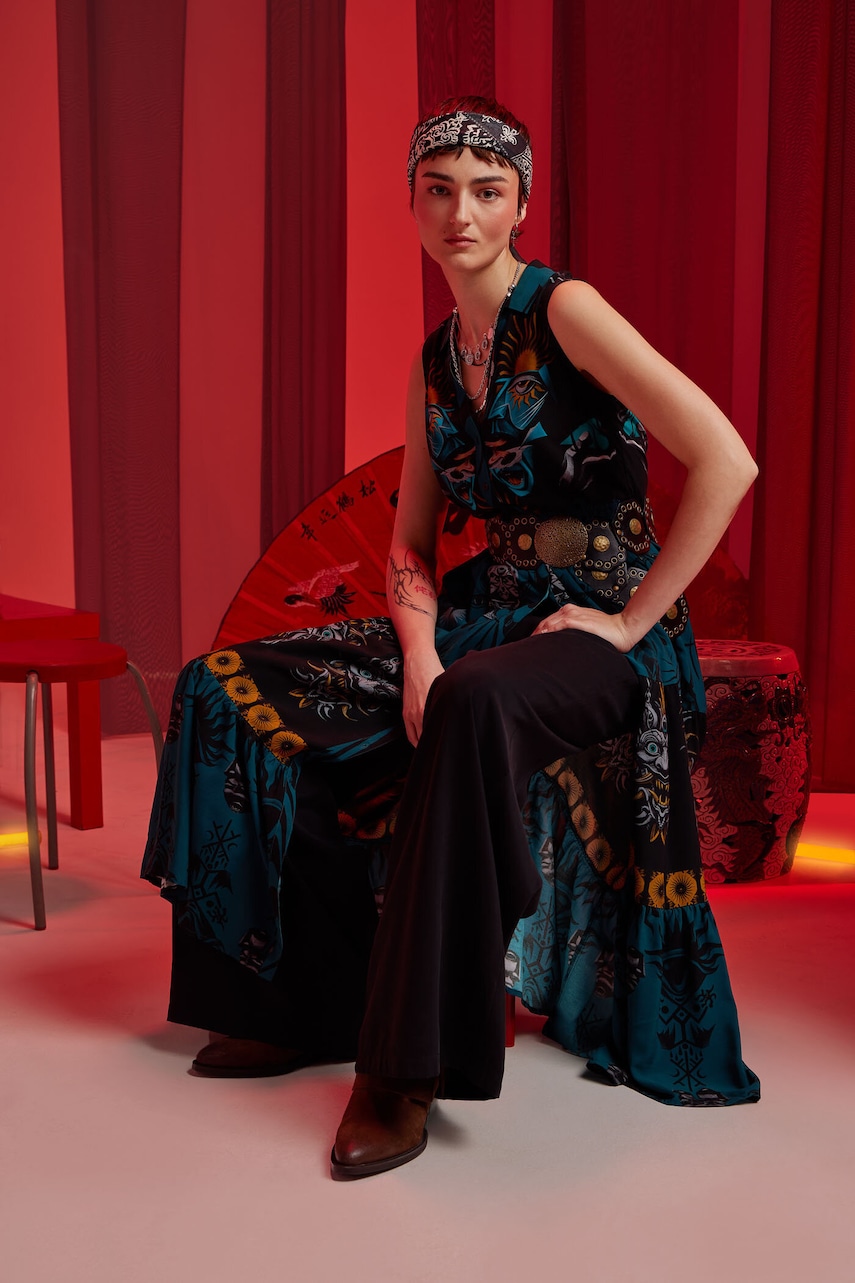 Šaty Medicine více barev, midi, oversize