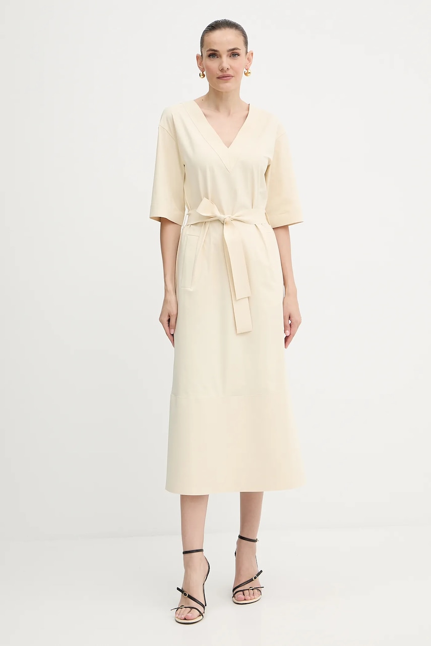 Šaty MM ONAGRO béžová barva, maxi, 2526626057600