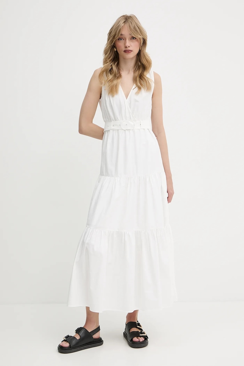 Šaty Morgan bílá barva, maxi, RASKA