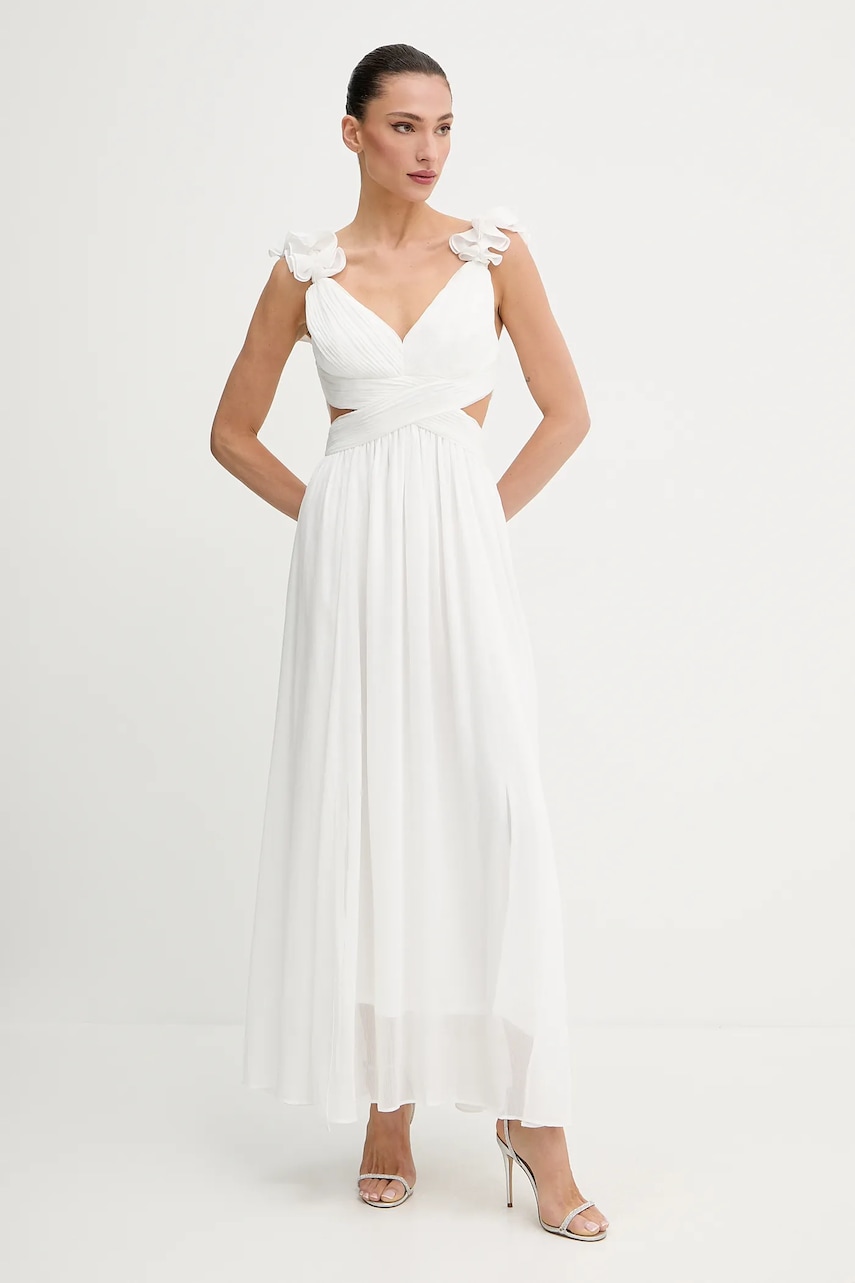 Šaty Morgan bílá barva, maxi, RISSAL