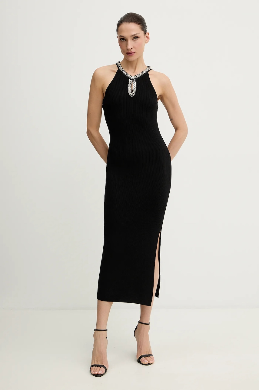 Šaty Morgan černá barva, maxi, přiléhavé, RMAHE