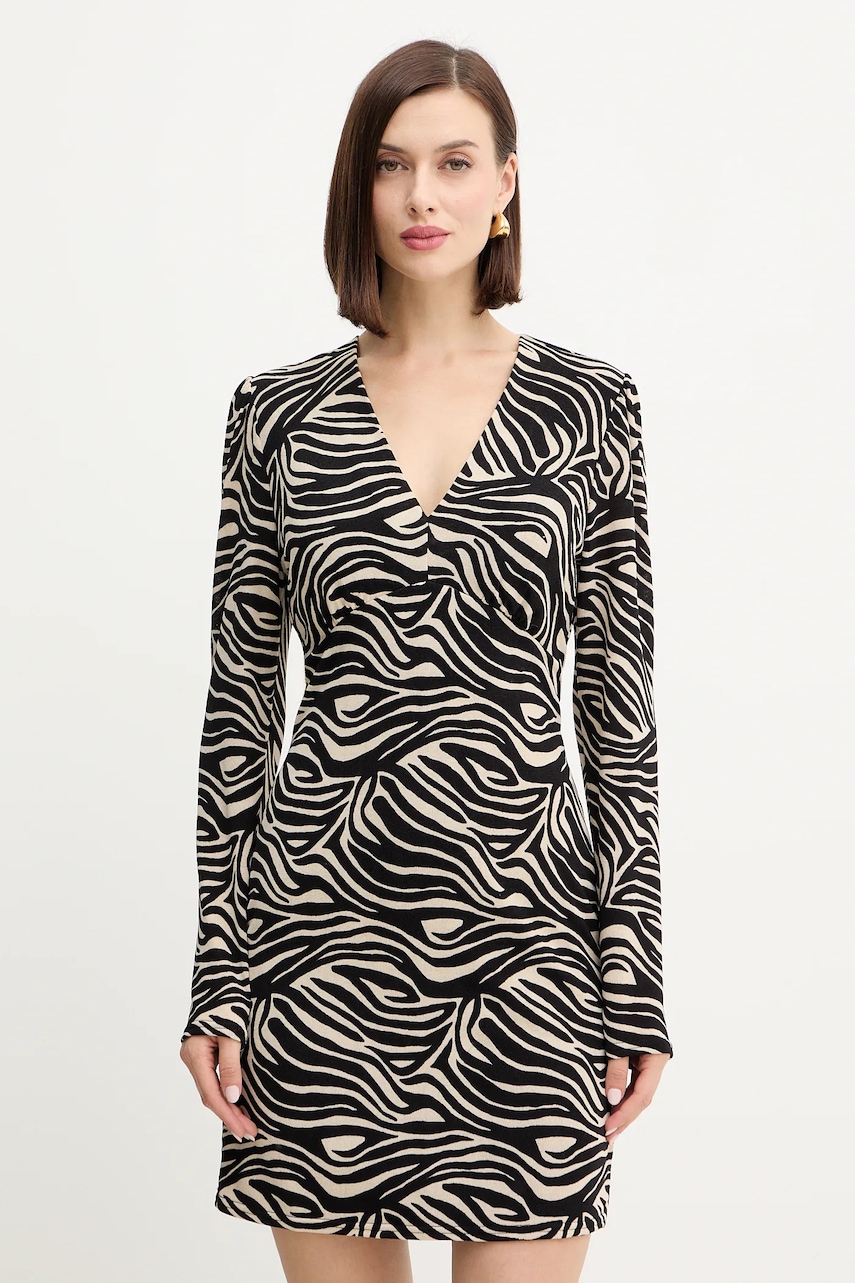 Šaty Morgan černá barva, mini, přiléhavé, RFARA