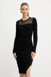 Šaty Morgan černá barva, mini, přiléhavé, RMAN