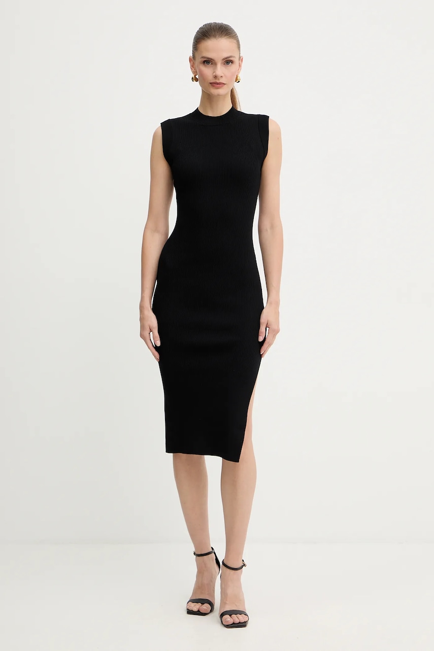 Šaty Morgan černá barva, mini, přiléhavé, RMLISEA