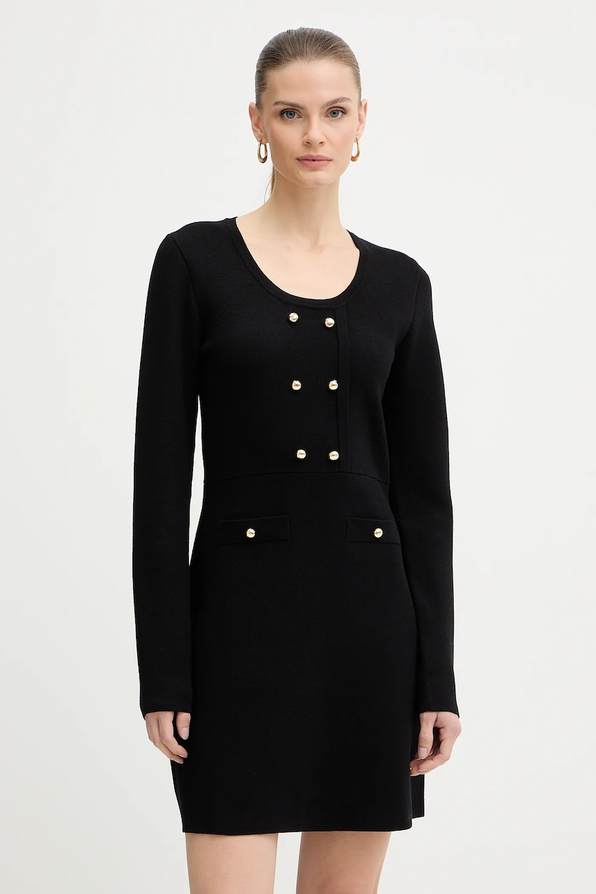 Šaty Morgan černá barva, mini, přiléhavé, RMRETRO