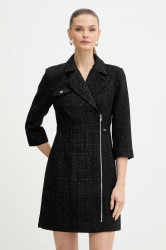 Šaty Morgan černá barva, mini, přiléhavé, RTIDA